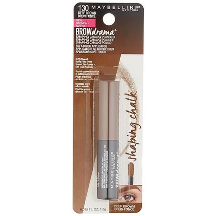 Maybelline Brow Drama Shaping Chalk Powder 130 DEEP BROWN
