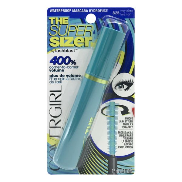 Covergirl The Super Sizer by LashBlast Mascara 825 Very Black Waterproof .4 oz.