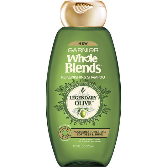 Garnier Whole Blends Replenishing Shampoo with Virgin-Pressed Olive Oil & Olive Leaf Extracts