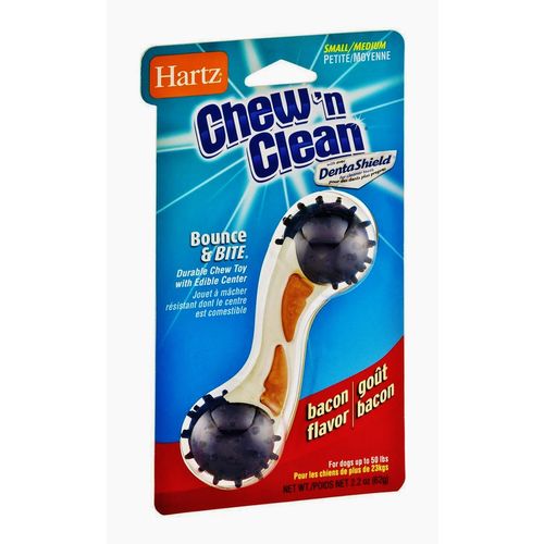 Hartz Chew'n Clean Bounce & Bite Durable Chew Toy w/Edible Bacon Flavor