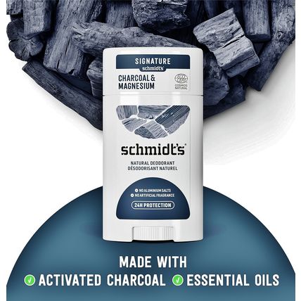 Schmidts Charcoal + Magnesium Natural Deodorant 1.7 oz (2 PACK)