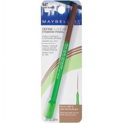 Maybelline New York Define-a-Brow Eyebrow Pencil, 647 Light Blonde .0010 oz.