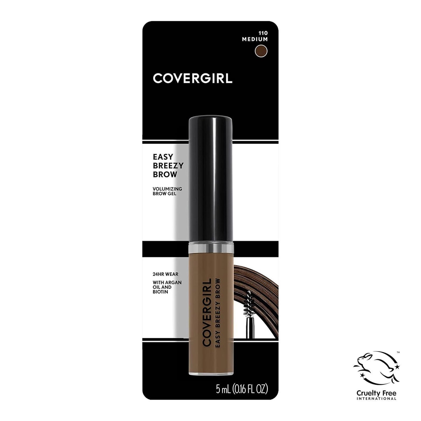 Covergirl Easy Breezy Brow Volumizing Brow Gel 110 Medium 0.16 oz.