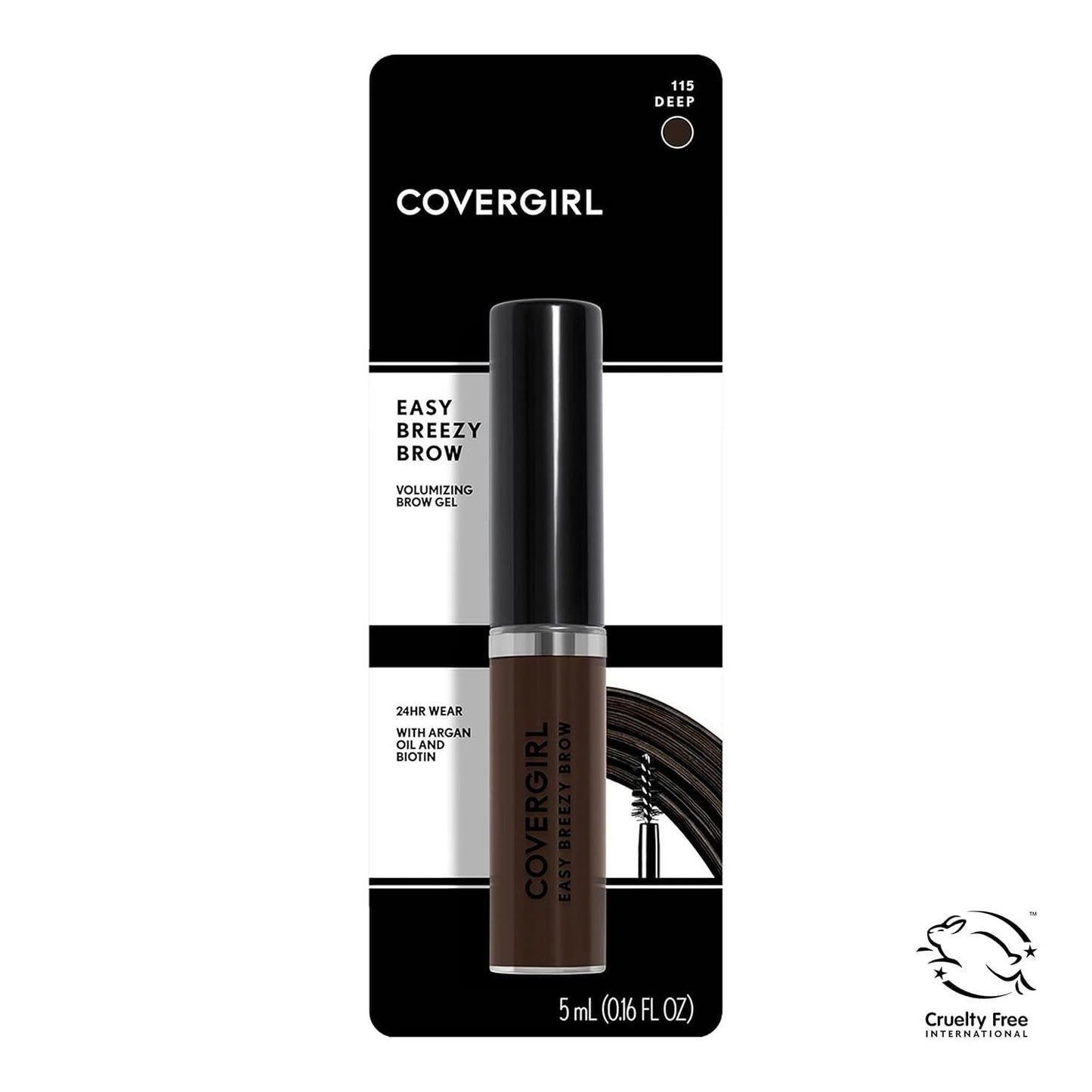Covergirl Easy Breezy Brow Volumizing Brow Gel 115 Deep 0.16 oz.